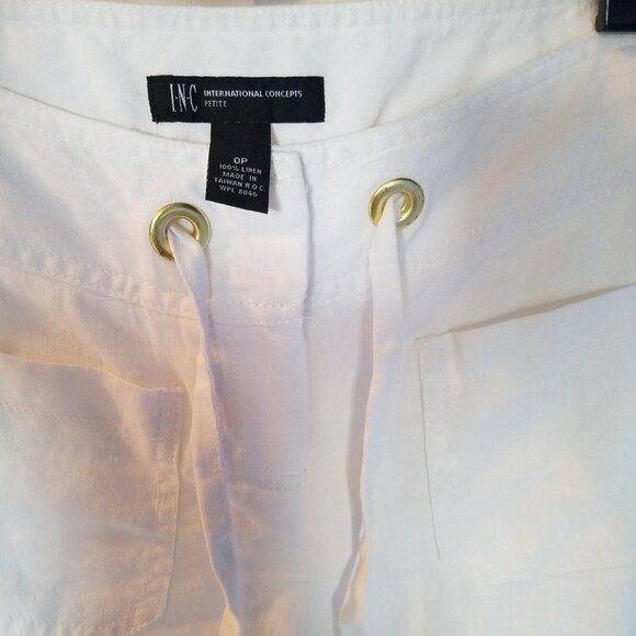 I.N.C. Petite White Linen Pants - Picture 6 of 6